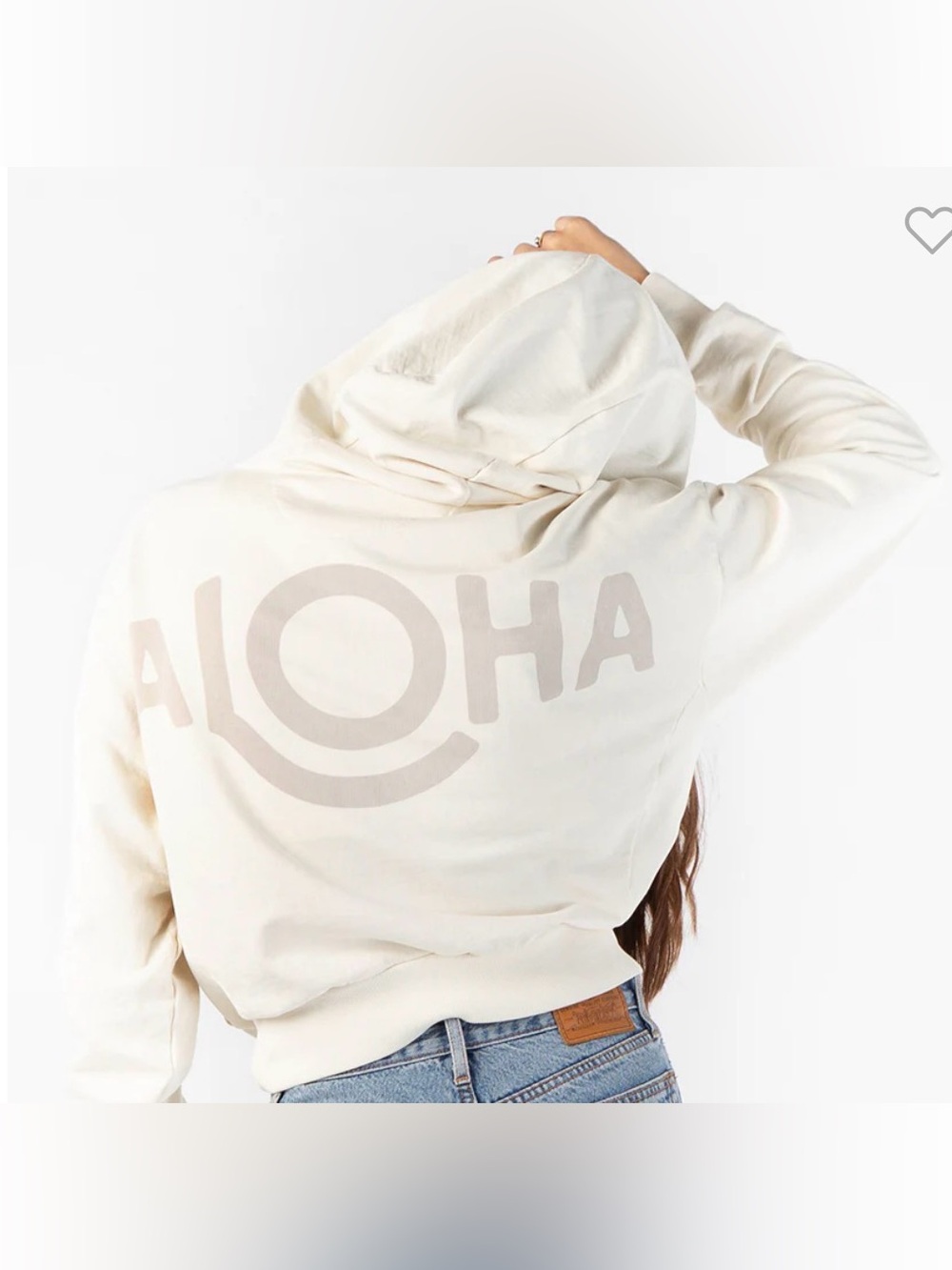 ALOHA Collection Travel Hoodie 2.0 Sandstone Cream Cropped Hoodie S/M